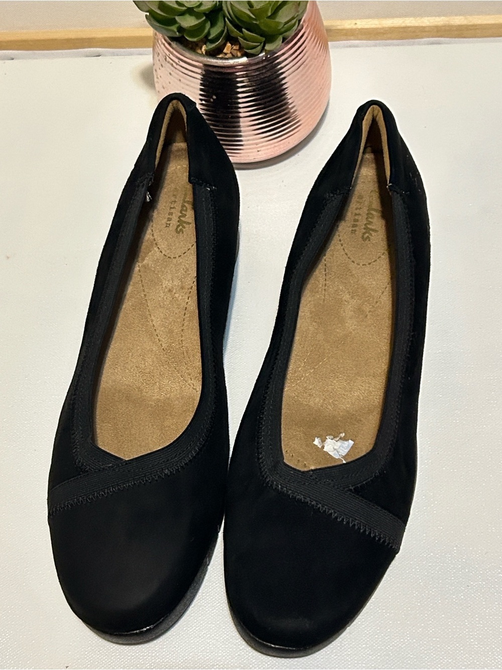 Clarks Women’s Black Slip-On Ballet Flats